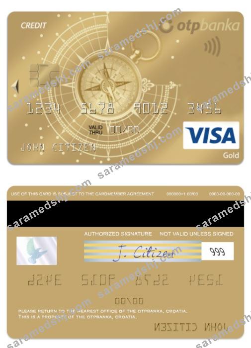 Croatia OTP Banka visa gold credit card